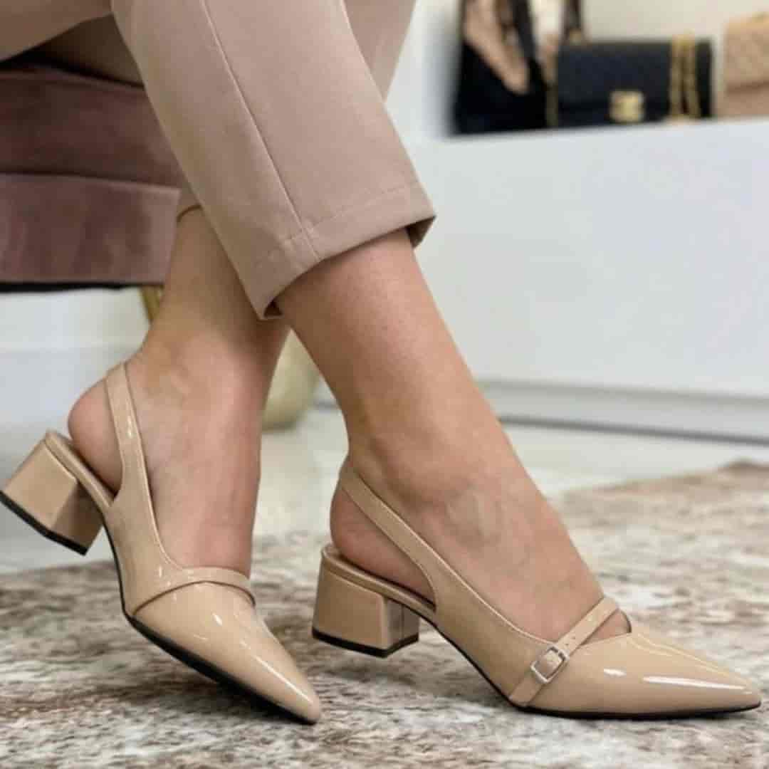 کفش پشت باز کمربندی پاشنه 3 سانت